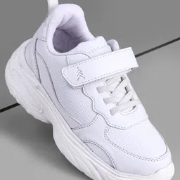 Pine Kids School Shoes with Velcro Closure - White-picture-48