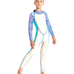 Little Surprise Box Full Raglan Sleeves Abstract Printed Legged Swimsuit - Lilac-picture-37