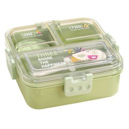 Attro Lunch Box with Inner Container & Spoon - Light Green-15