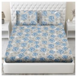 RRC Super Soft Brushed Microfiber King Size Bedsheet - Blue-image-57