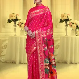 DIVASTRI Woven Design Silk Blend Saree-picture-55