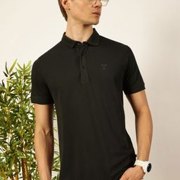 Thomas Scott Men Solid Polo Collar Cotton T-shirt-picture-29