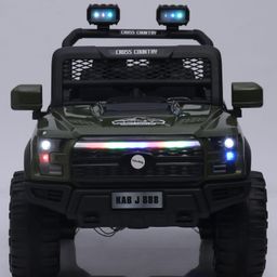 fab n funky ROCXY 4x4 Battery Operated Ride On Jeep with Music & LED Lights - Green image 2