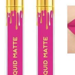 SUNISA Set Of 2 Non Transfer Liquid Matte Lipstick - 5 ml Each - Pink image 2