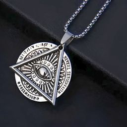 Minprice Silver-Plated Circular Pendants with Chains-image-14