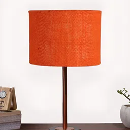 Aura Orange Textured Metal Contemporary Cylindrical Shaped Table Lamp-image-90