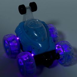 SEEDO 1:18 Scale Die Cast 4-Wheel Drive Remote Controlled Big Stunt Car with Light & Music 360 Degree Rotation - Blue image 4