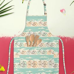 ArtzFolio Kids Beige & Blue Printed Cotton Aprons-image-75