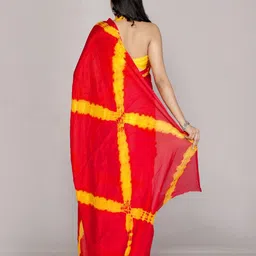 VL SAREES Bandhani Mukaish Pure Silk Designer Leheriya Saree image 5