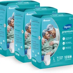 Overnight Pull Up Adult Diapers, Large-Extra Large, Waist Size 34" - 59", 10 Pcs/Pack (Pack of 3) 30 pcs Adult Diapers - L - XL-image-63