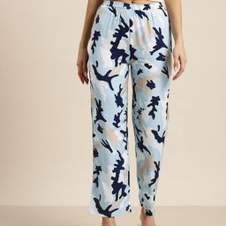 Qurvii Floral Printed Comfort High-Rise Easy Wash Trousers-picture-29