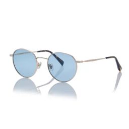 Shisen Fox Blue Round Unisex Sunglasses-image-54