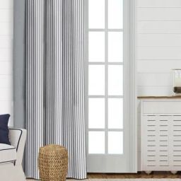 Saral Home Grey Cotton Stripe Curtain-44