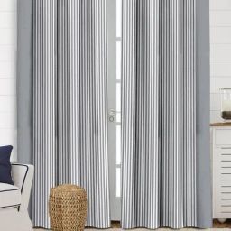 Saral Home Grey Cotton Stripe Curtain-18