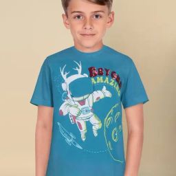 Allen Solly Junior Kids Blue Printed T-Shirt-picture-23