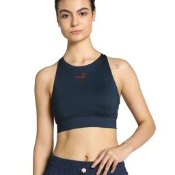 Puma Blue Solid Running Bra-41