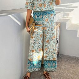 JC Mode Printed Short Sleeves Shirt & Trousers Co-Ords-image-73