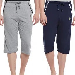 VIMAL JONNEY Men Pack of 2 Solid Lounge Shorts-picture-16