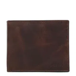 Fossil Derrick Brown Leather Casual Rfid Bi-Fold Wallet for Men-24