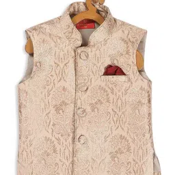 VASTRAMAY SISHU Golden Printed Nehru Jacket-picture-47