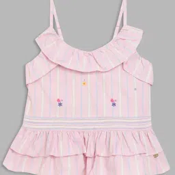 Elle Kids Pink Cotton Embroidered Top-image-42