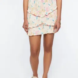 Forever 21 Multicolor Floral Print Skirt-image-25