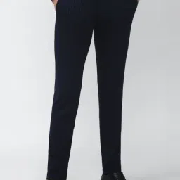 Van Heusen Navy Slim Fit Striped Trousers-picture-20