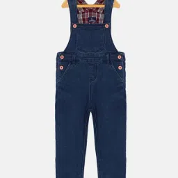 Kiddopanti Kids Blue Regular Fit Dungaree-image-31