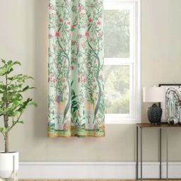 SEJ by Nisha Gupta Mint Green Polyester 5 Ft. Window Curtain-9