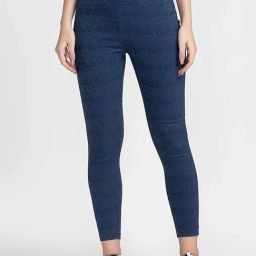 Globus Blue Self Pattern Treggings-image-47