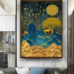 The Art House Abstract Multicolor Canvas Painting-14