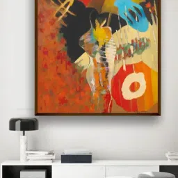 The Art House Abstract Multicolor Canvas Painting-picture-42