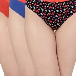 Soie Multicolor Printed Hipster Panty - Pack of 3-52
