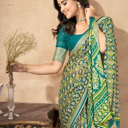 all about you Floral Pure Chiffon Saree-image-50