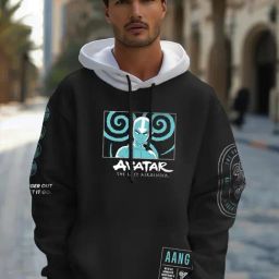 Bewakoof Black Relaxed Fit Graphic Oversized Hoodie-image-83