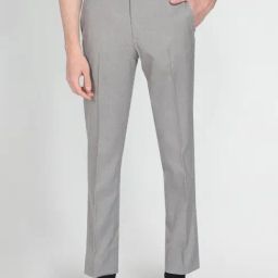 Arrow Grey Regular Fit Trousers-image-16