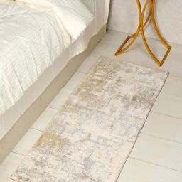 Saral Home Blue & Grey Polyester Runner-3