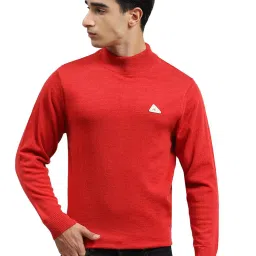 Monte Carlo Red Wool Blend Regular Fit Solid Pullover image 5