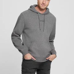 Guess Grey Regular Fit Solid Sweatshirt-image-90