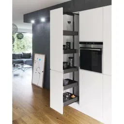 Hafele Premea Grey Finish Tall Unit VS Tal Larder Storage for Cabinet Width 400 mm, 547.49.935-28