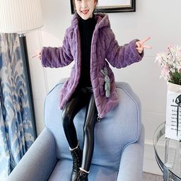 Xsole Kids Hooded Padded Longline Jacket-picture-52