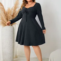 StyleCast Curve Fit and Flare Plus Size Dress image 5