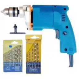Sauran Pistol Grip Electric Drill Machine with 18 Pcs Drill Bit Set S010 300W 10 mm-40