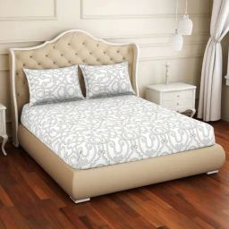 Welspun Abstract Green 150 TC Cotton Double Bedsheet With 2 Pillow Covers-image-7