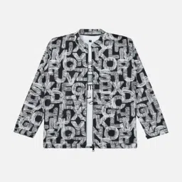 Cavio Boys Black & White Printed Full Sleeves Clothing Sets-image-62