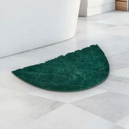 @home Green Polyester 800 GSM D Shaped Anti Skid Bath Mat-image-4