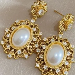 DIVASTRI Gold Alloy Earrings-13