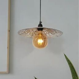 Fos Lighting White Mild Steel Knitted Wire Woven Disc Pendant Light-image-85