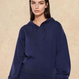 RAREISM Navy Cotton Blend Solid Long Sleeves Sweater-picture-41