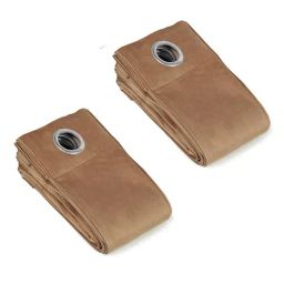 Saral Home Brown Velvet Solid Curtain-image-34